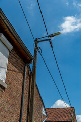 French iron lamppost from ancient times