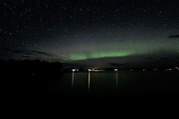 aurora over the lake