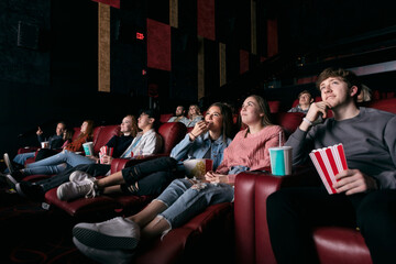Movies: Crowd Having Good Time Watching Movie In Theater