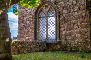 Old church window, sintra, Portugal