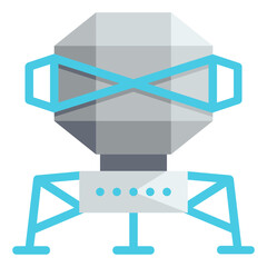 lander flat icon © Wanicon