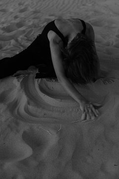 Woman on the sand  