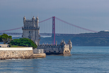 View of Belem tower, Lisbon, Portugal