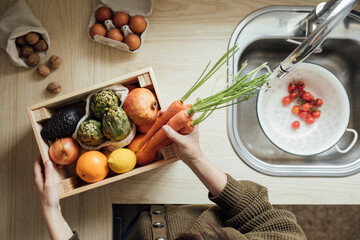 vegetables in the kitchen