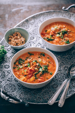 Food Hearty vegetable soup bowl