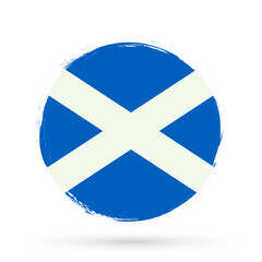 Flag of Scotland, banner with grunge brush