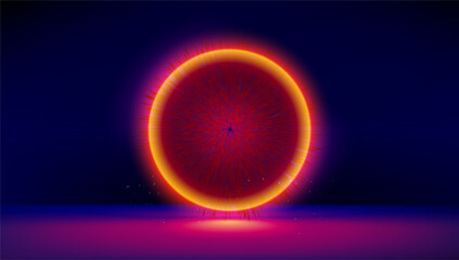 Abstract virus cell, 3d microbe. Virus, allergy bacteria, medical healthcare, microbiology concept. Microscopic view of virus cells close up. Illoustration.