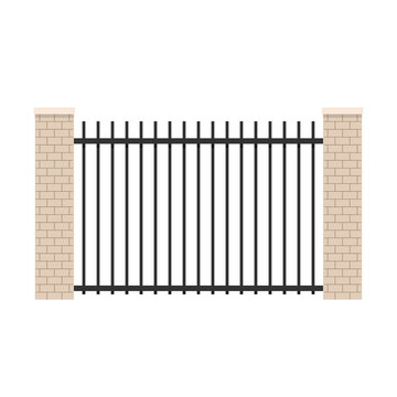 Wall fence vector. railing vector. wallpaper. free space for text. copy space.  fence vector.