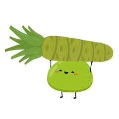 Wasabi character design. wasabi vector .on white background. wallpaper.