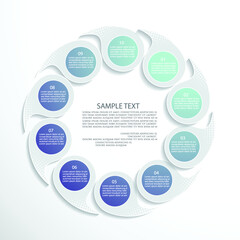 Design for business data visualization, cover layout and infographic