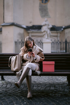 Woman checking her phone 