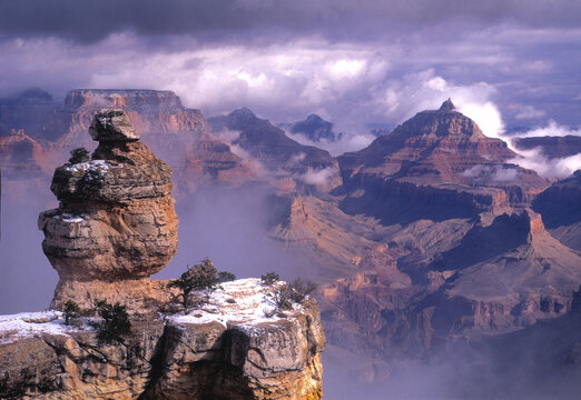 Snowstorm Grand Canyon, film capture panoramic 35-mm. - Powered by Adobe