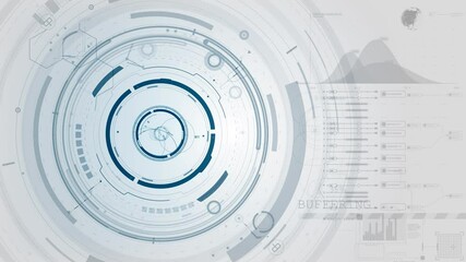 Bright abstract technology motion background. Science and artificial intelligence concept. 3D rendering.