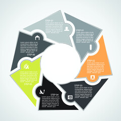 Design for business data visualization, cover layout and infographic