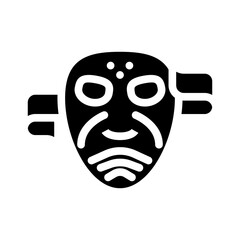 mask fear glyph icon vector. mask fear sign. isolated contour symbol black illustration
