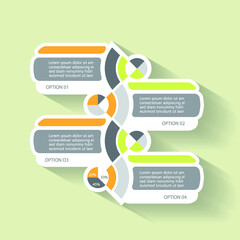 Design for business data visualization, cover layout and infographic