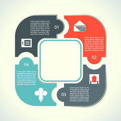 Design for business data visualization, cover layout and infographic