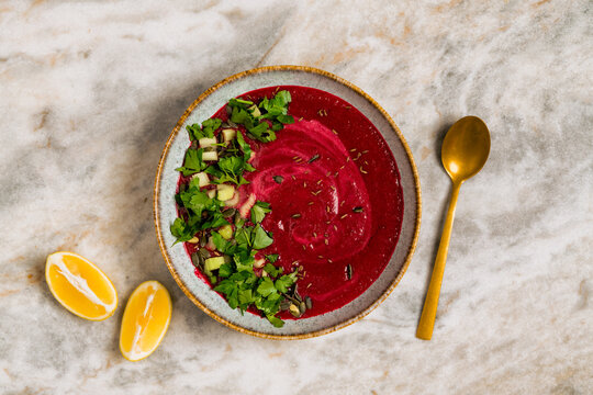 Beetroot and ginger soup