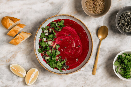 Beetroot and ginger soup