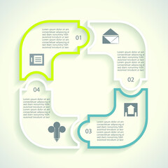 Design for business data visualization, cover layout and infographic