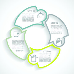 Design for business data visualization, cover layout and infographic