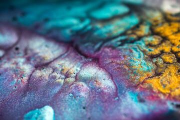 Obraz premium Beautiful acrylic color abstract background. Colored marble mixed ink abstraction.