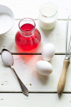 Ingredients for lilac parfait 