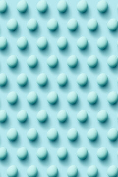 Pattern of blue Easter eggs