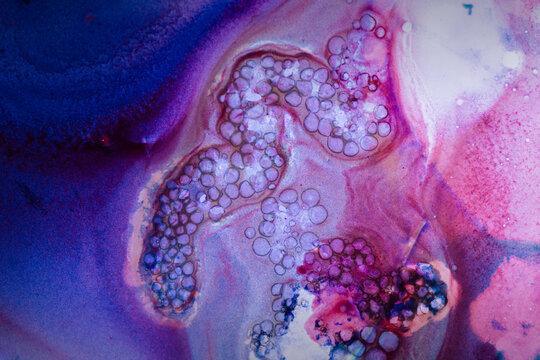 Abstract colorful background under microscope