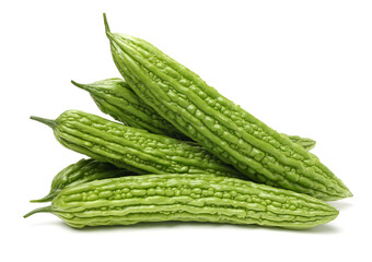 Bitter melon , Bitter gourd on white background