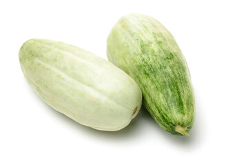 Muskmelon (yangjiaomitianguo) on white background
