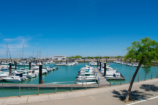 fishing boats in the port of Chipiona in the province of C&aacute;diz. Andalusia. Spain. Europe.