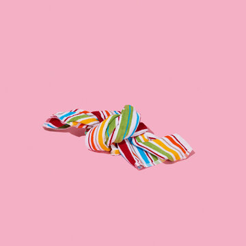 striped beach towel