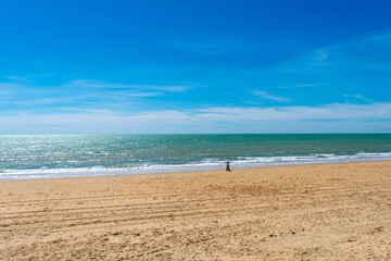 Fototapeta na wymiar Chipiona beach in the province of Cadiz. Andalusia. Spain. Europe. 