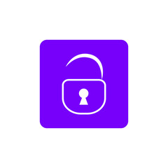 Open lock icon. Vector image for design.