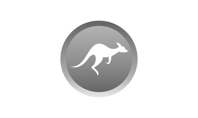 kangaroo symbol button icon