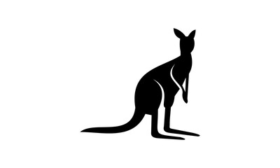 silhouette kangaroo vector