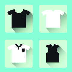 Set of flat t-shirts collection icon,vector design