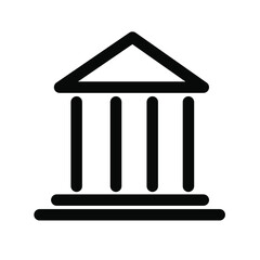Pantheon icon. Black icon. Pantheon concept. Vector illustration. Museum icon.