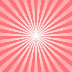 Pink Sunburst Pattern Background. Sunburst with rays background. Vector illustration. Pink radial background. Halftone background.	