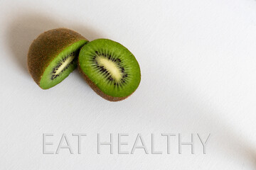 Close up shot of a kiwi fruit. Food