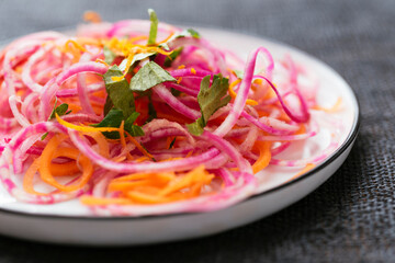 Spiralized Beet and Carrot Salad