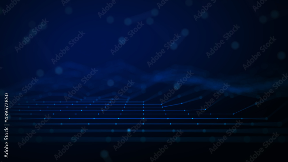 Leinwandbilder abstract technology background. connection structure. big data visualization and business.