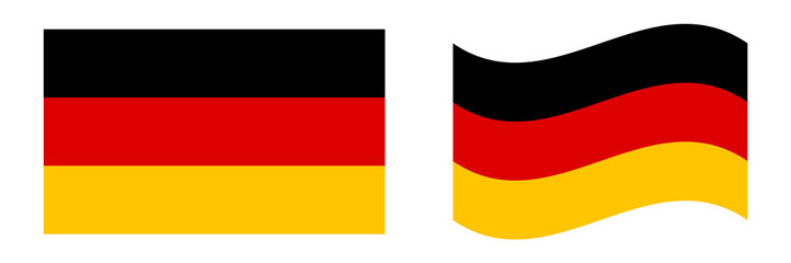 Obraz premium Germany flag vector illustration. Germany national flag set vector illustration. Illustration of the Germany flag. Germany official national flag.