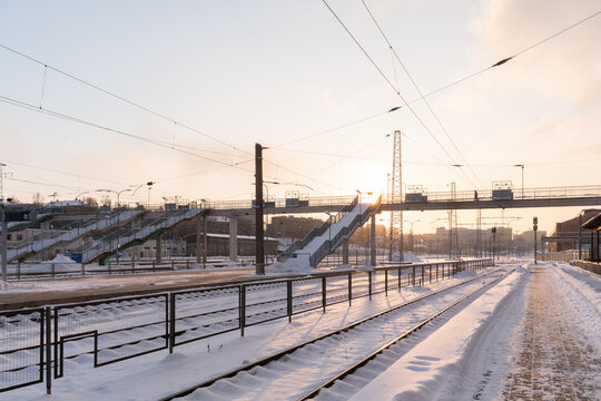 Railway At Winter