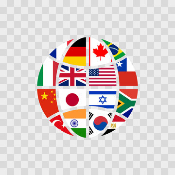 flags globe