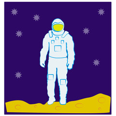 astronaut in space suit worker of stars