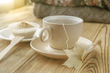 Obraz na płótnie Canvas Cup of tea in the morning