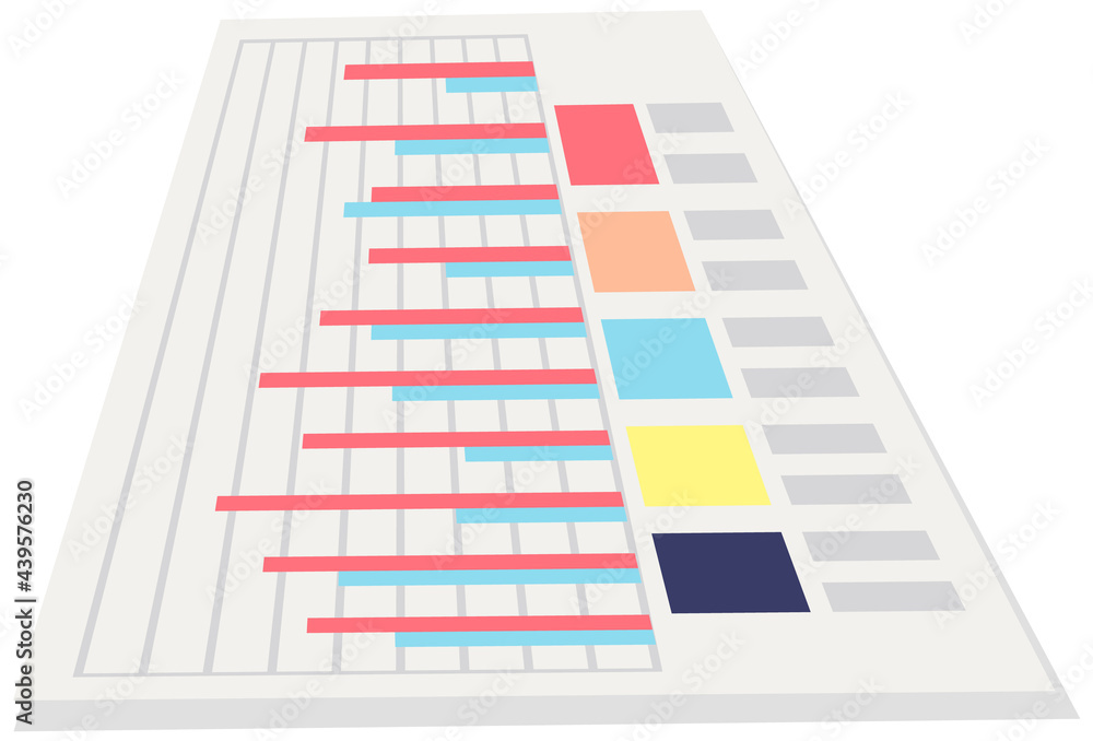 Poster visualize with business analytics. work with statistical data analysis, changing indicators. analyze
