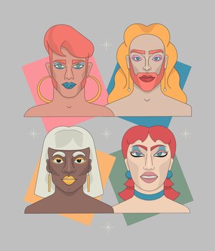 A group of drag queens.